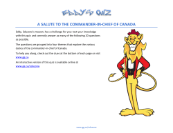 Eddy`s Quiz : A Salute to the Commander-in