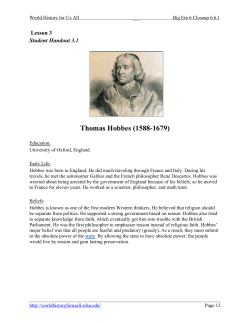Thomas Hobbes (1588-1679)