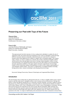 Preserving our Past with Toys of the Future