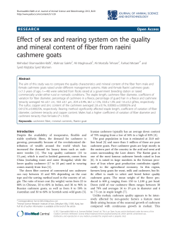 Effect of sex and rearing system on the quality and mineral content