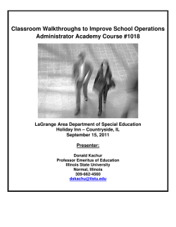 Classroom Walkthroughs to Improve School Operations