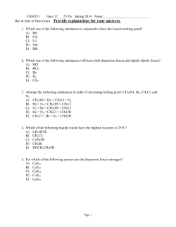 Quiz 12 Due Day of Final exam