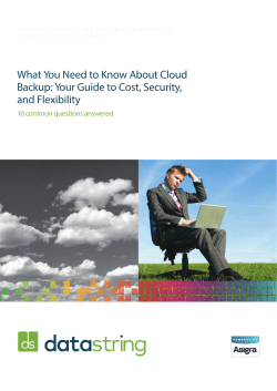 About datastring Cloud Backup