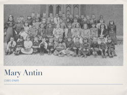 mary antin - College of Charleston Blogs