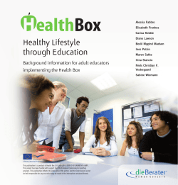 Healthy Lifestyle through Education