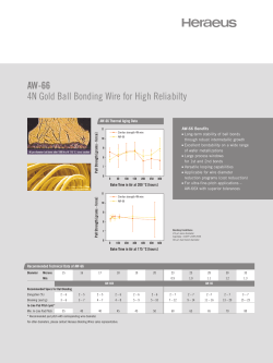 Factsheet AW-66 - 4N Gold Ball Bonding Wire for High Reliabilty