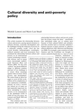 Cultural diversity and anti-poverty policy