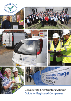 Considerate Constructors Scheme Guide for Registered Companies