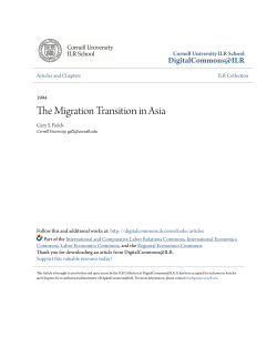 The Migration Transition in Asia - DigitalCommons@ILR