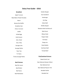 Dairy Free Guide &ndash; 2016