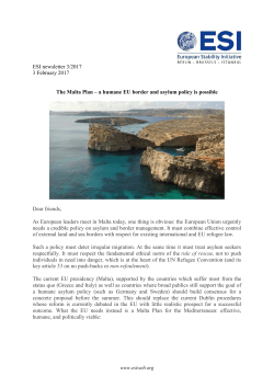 The Malta Plan - European Stability Initiative