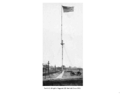 Fort H.G.Wright`s flagpole:100 feet tall.Circa 1911.