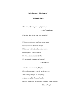 RS Thomas`s &ldquo;Pilgrimages&rdquo; - Inter