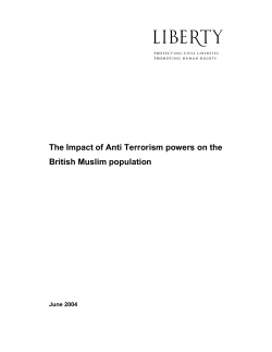 The Impact of Anti Terrorism powers on the British Muslim