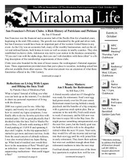 October Miraloma Life  - Miraloma Park Improvement Club
