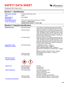 PrepEase DNA Clean-Up Kit PN 78759 SDS