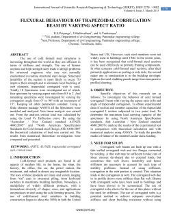 flexural behaviour of trapezoidal corrugation beam by varying