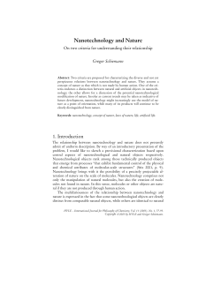 Nanotechnology and Nature