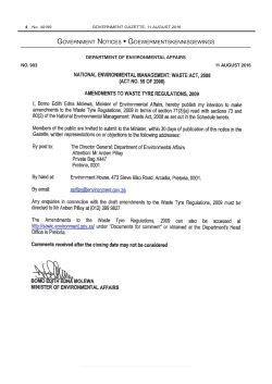 National Environmental Management &raquo; Waste Act (59/2008