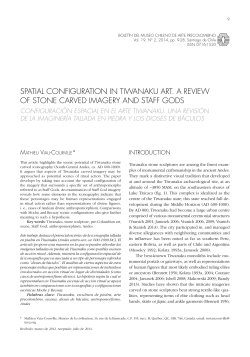spatial configuration in tiwanaku art. a review of stone