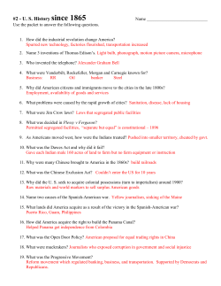 #2 - U. S. History since 1865