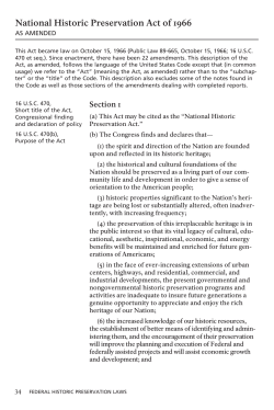 National Historic Preservation Act of 1966