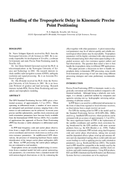 Handling of the Tropospheric Delay in Kinematic Precise Point