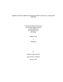 OBSERVATIONS OF ENERGY AND WATER VAPOR FLUXES ON A