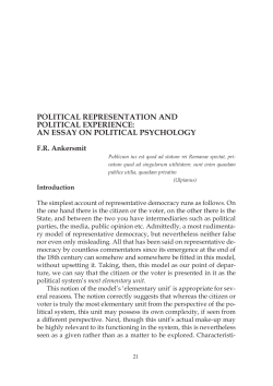 political representation and political experience
