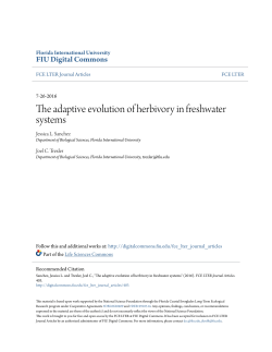 The adaptive evolution of herbivory in freshwater systems