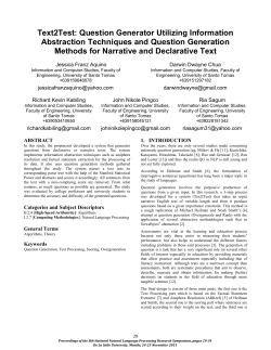 Text2Test: Question Generator Utilizing Information