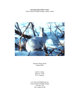 Snowshoe Hare Pellet Counts - US Fish and Wildlife Service