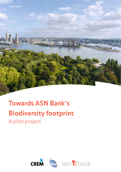 Towards ASN Bank`s Biodiversity footprint