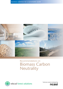 Biomass Carbon Neutrality - New Generation Plantations