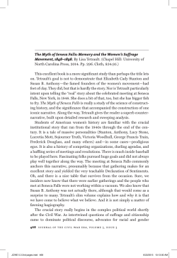 The Myth of Seneca Falls: Memory and the Women`s Suffrage