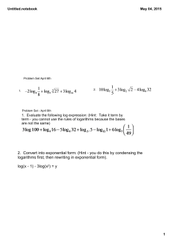 2.ааConvert into exponential form: (Hintанаyou do this by