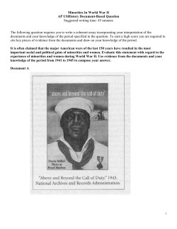 DBQ World War II Minorities - PHS