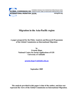 Migration in the Asia-Pacific region