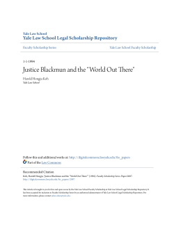 Justice Blackmun and the &ldquo;World Out There