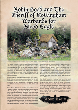 Robin Hood and The Sheriff of Nottingham Warbands for Blood Eagle