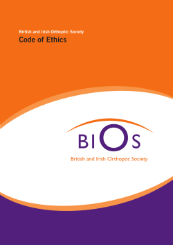Code of Ethics - British and Irish Orthoptic Society