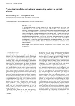 Numerical simulation of seismic waves using a discrete particle