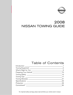 2008 Nissan Towing Guide - Nissan Extended Warranty