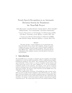 French Speech Recognition in an Automatic Dictation System for