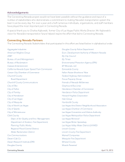 Connecting Nevada Partners - Nevada Department of Transportation