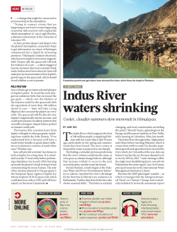 Indus River waters shrinking