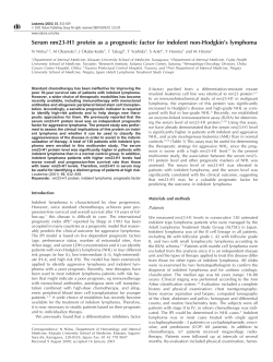 Serum nm23-H1 protein as a prognostic factor for indolent