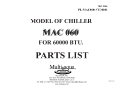 PARTS LIST - Multiaqua