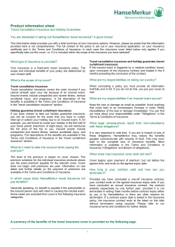 Product information sheet