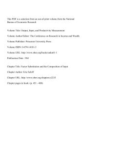 Factor Substitution and the Composition of Input